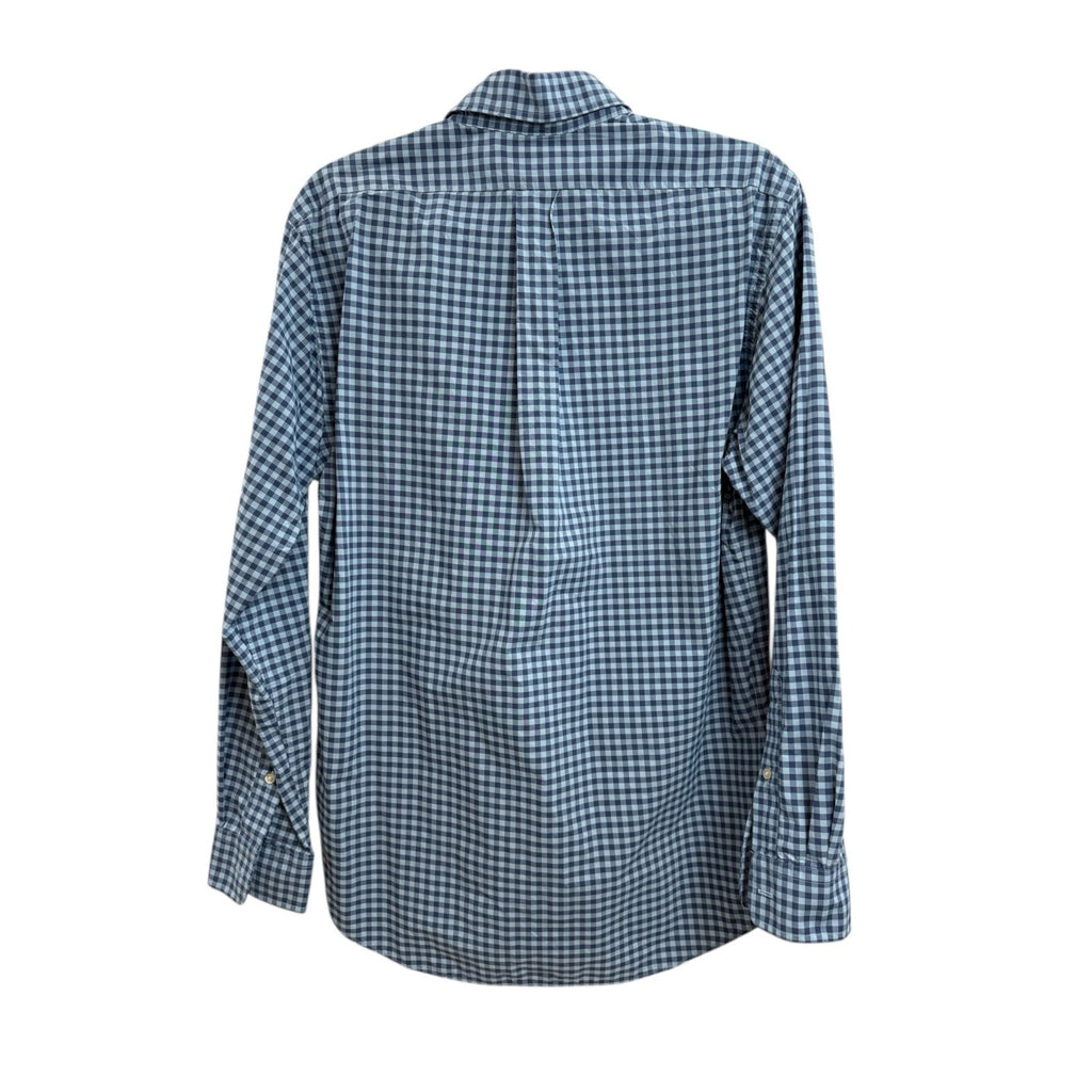Mens Vineyard Vines Slim Fit Tucker Shirt Blue Plaid M Nylon