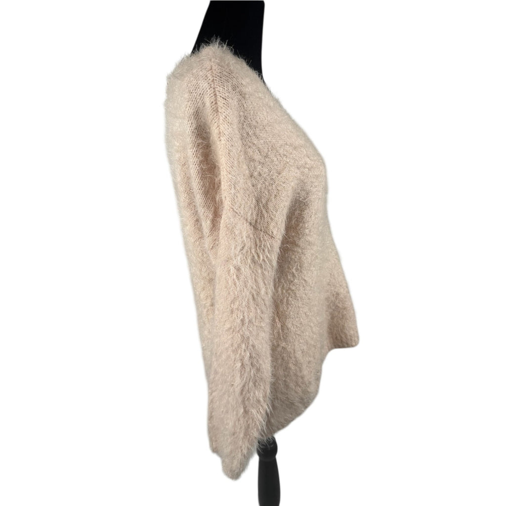 GXF by Gentle Fawn Pink Fuzzy Sweater Zip back Size Small