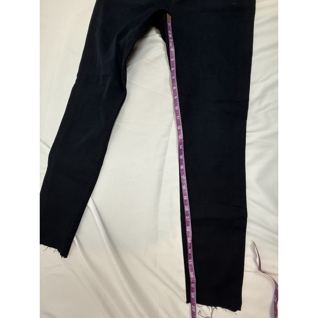 Frame Le High Skinny Denim Women's Black Jeans Raw hem. Size 29