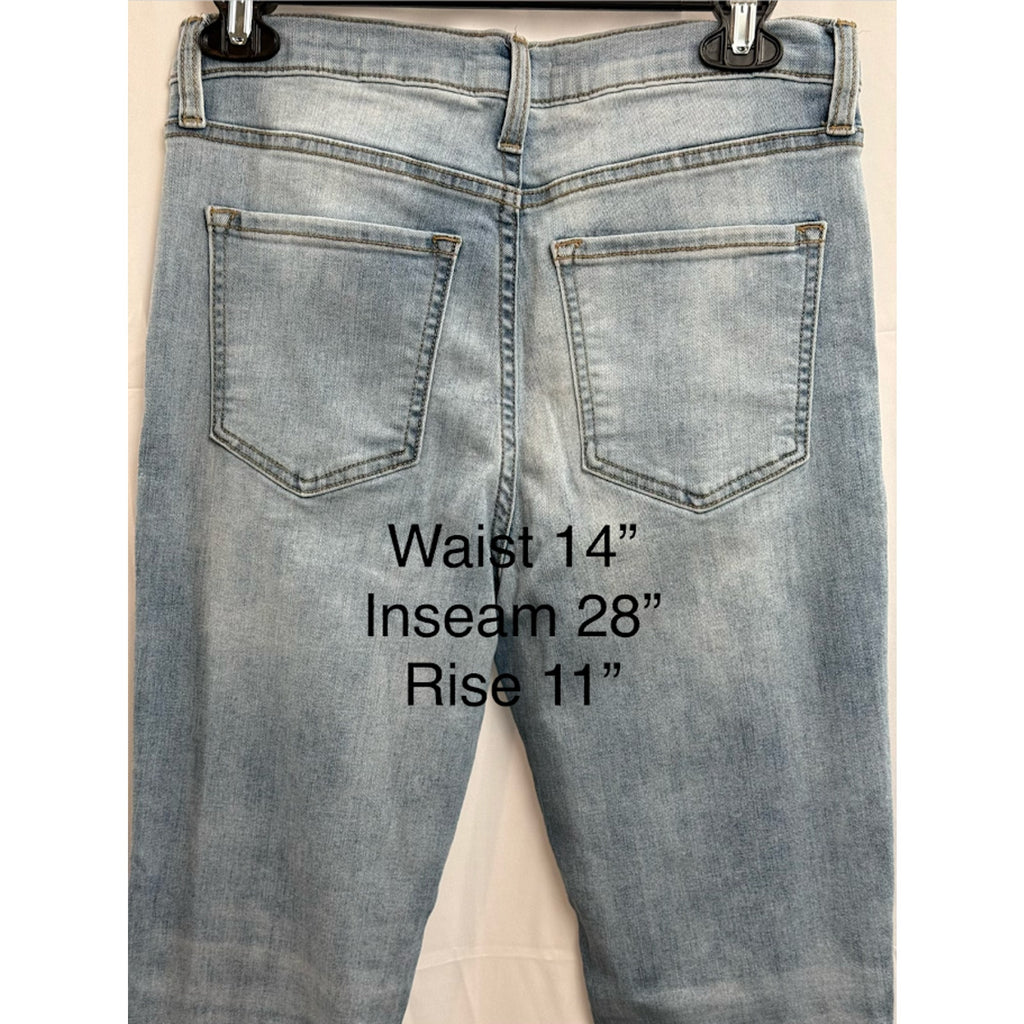 Womens Harper Heritage High Rise Light Distressed Skinny Jeans Size 29