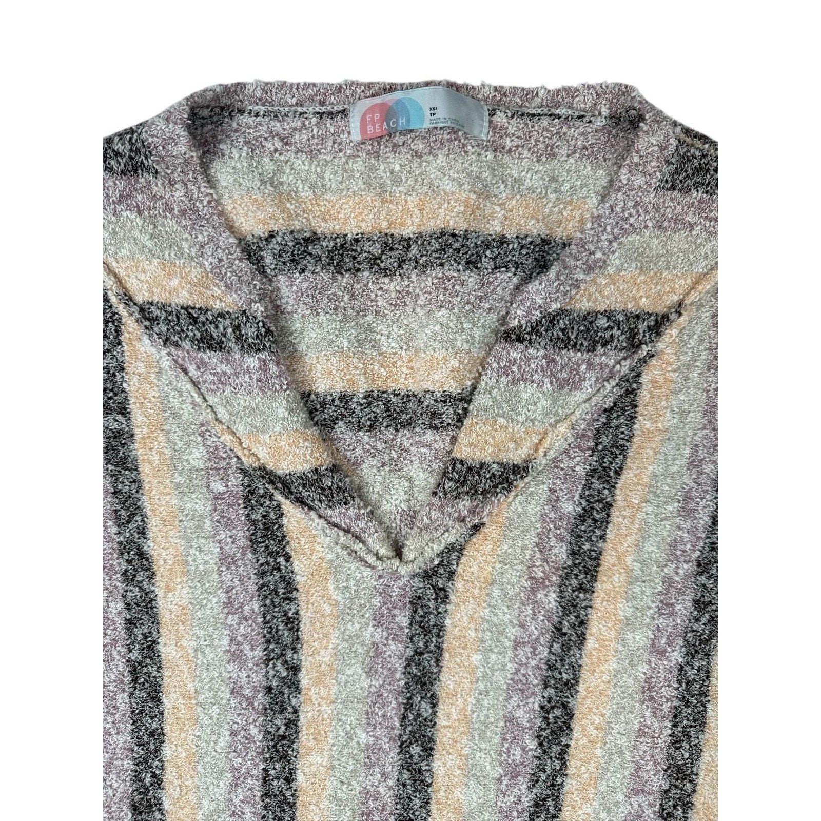 Free People FP Beach Baja Striped Tunic Mini Dress Cover Up size XS