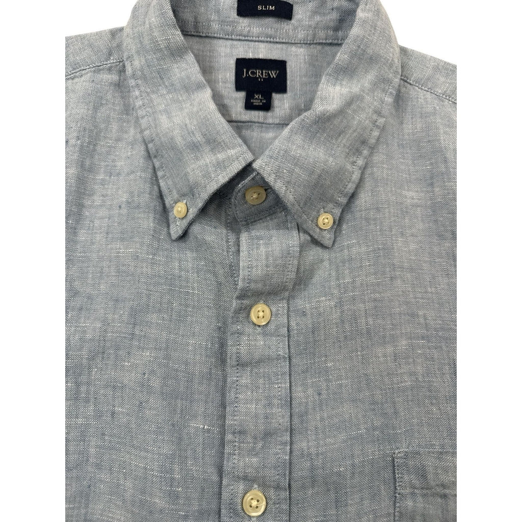 J.Crew Slim Fit Linen Long Sleeve Button Down Shirt XL