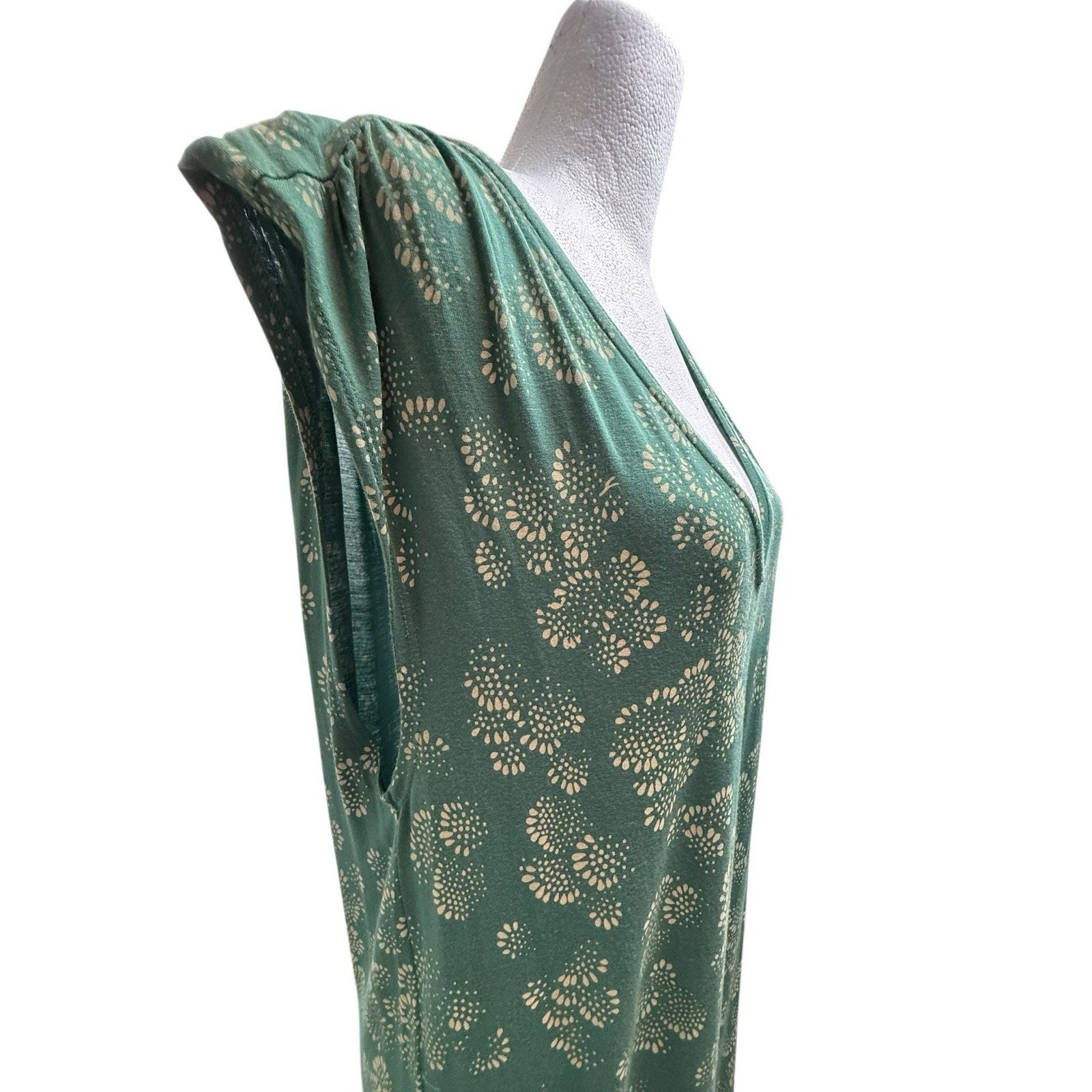 Anthropologie Women's XS Weekend Sleep Lounge Jumpsuit Green Floral
