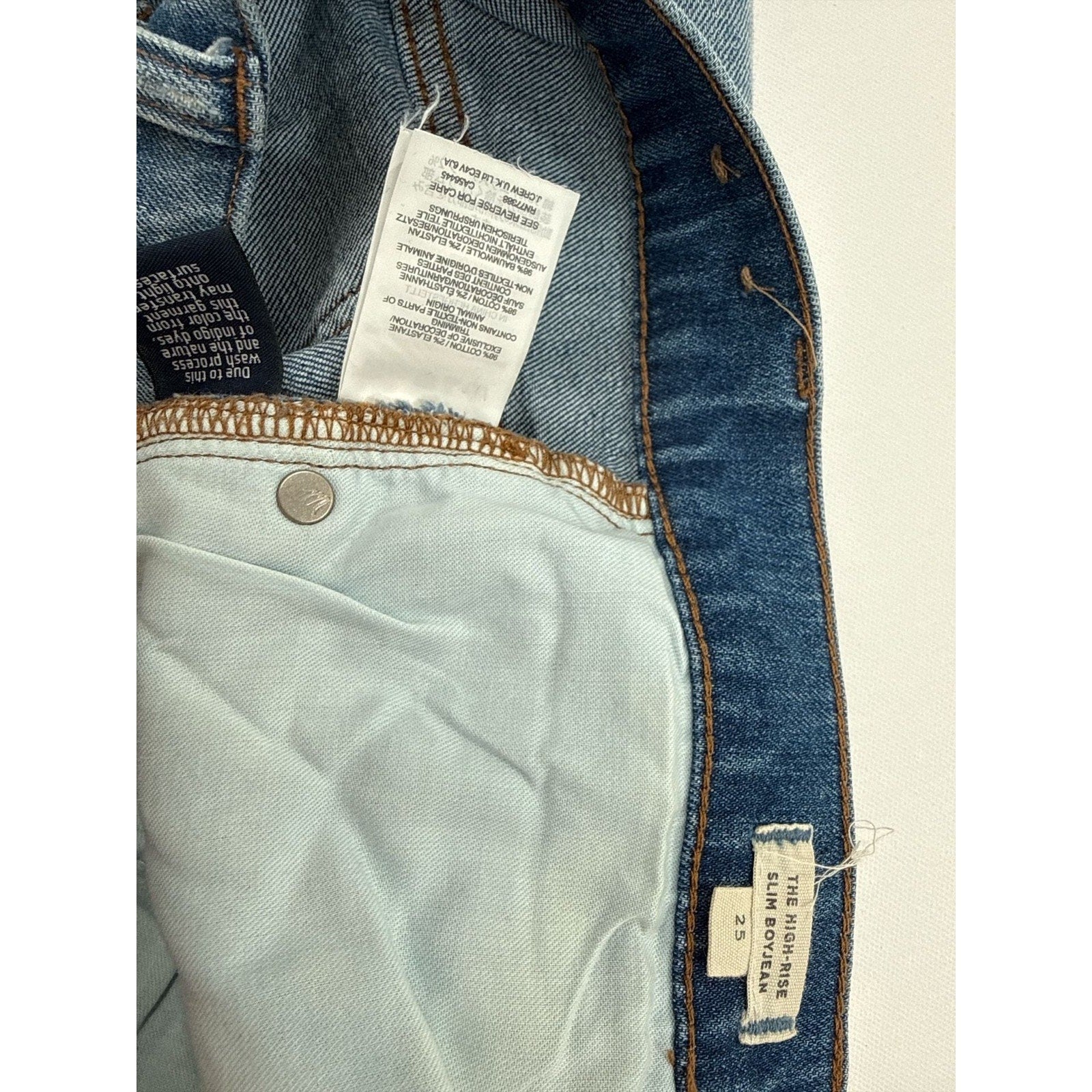 Madewell The High-Rise Slim boyfriend Jeans Size 25