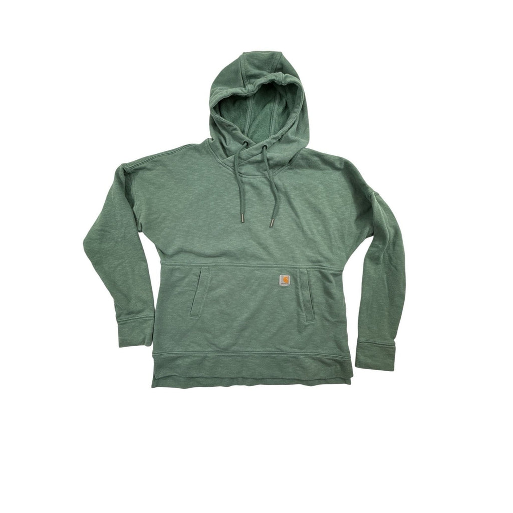 Carhartt Women's Newberry Hoodie Relaxed Fit Fog Green Size Small