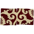 Pottery Barn Red Scroll Chain Stitch 20 in Pillow Cover Set Of Two