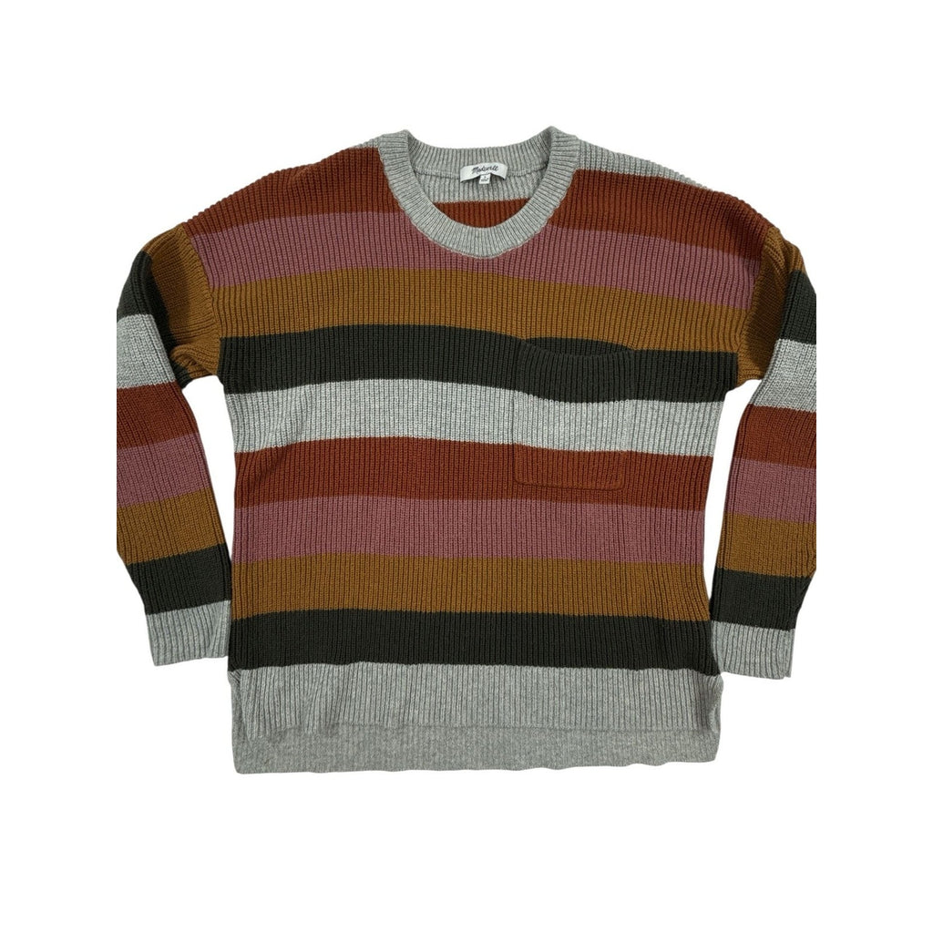 Madewell Thompson Patch Pocket Pullover Sweater in Walton Stripe