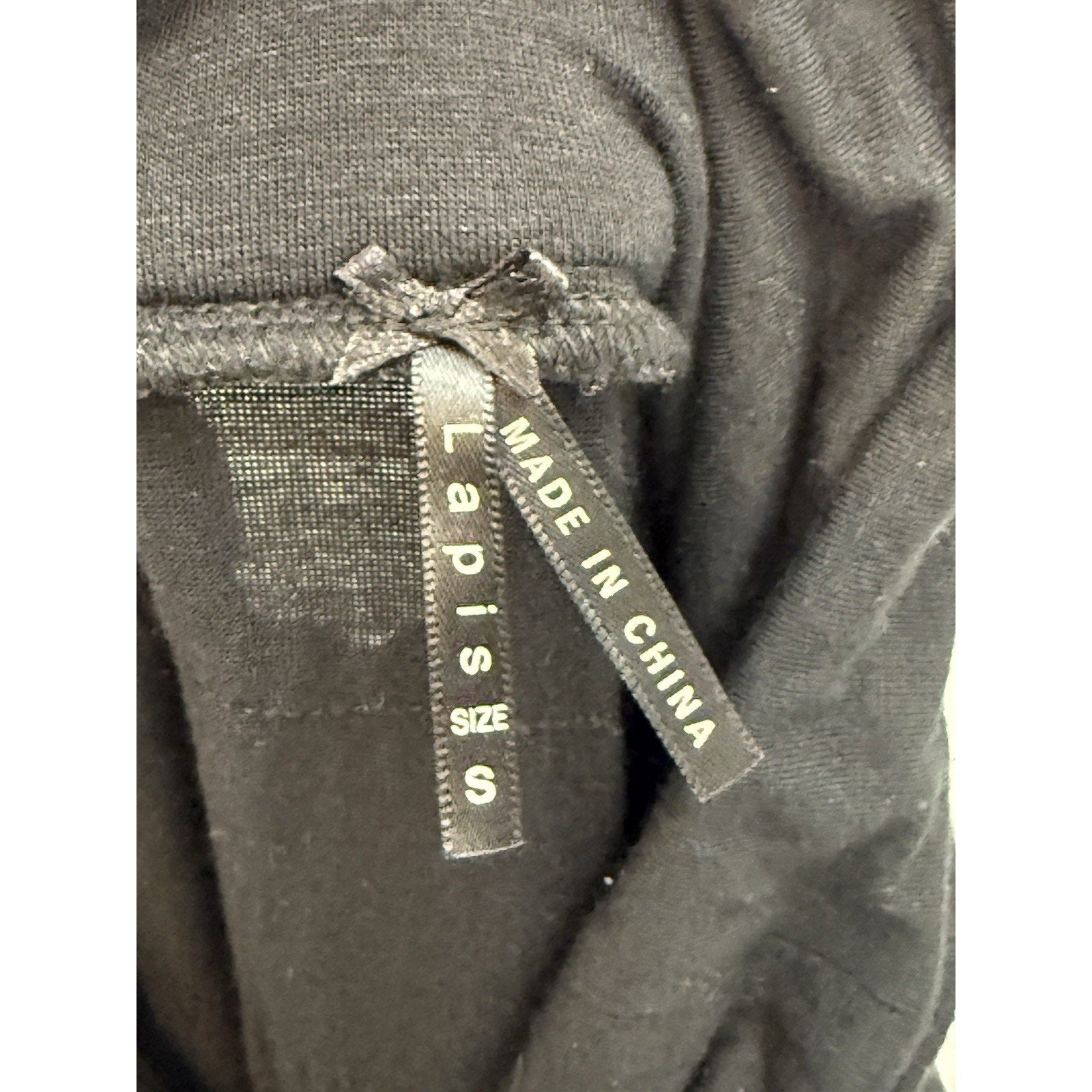 Lapis Women's L Stretch Layered Ruffle Black Maxi Skirt S