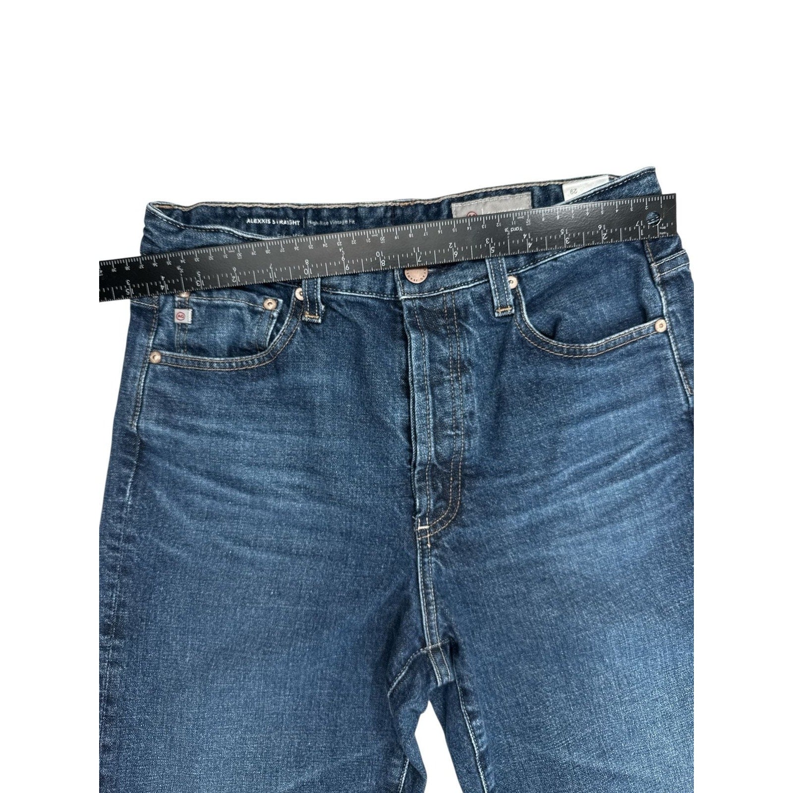 AG Alexxis Straight High-Rise Vintage Fit Jeans size 29