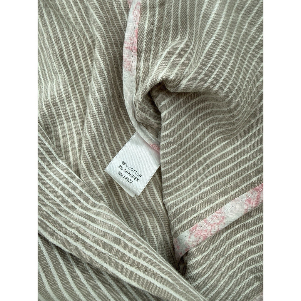 Banana Republic Blazer Striped Tan And White Womens 8 Petite Jacket NWT