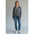 Madewell Lace-Up Long-Sleeve Tee in Stripe