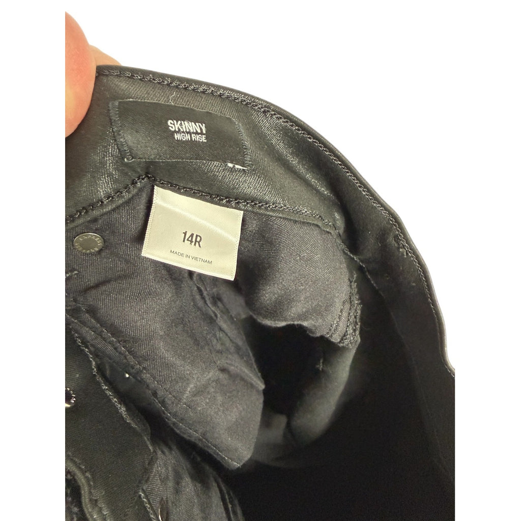 Express Shinny Black Sparkle Skinny High Rise Jeans 14R