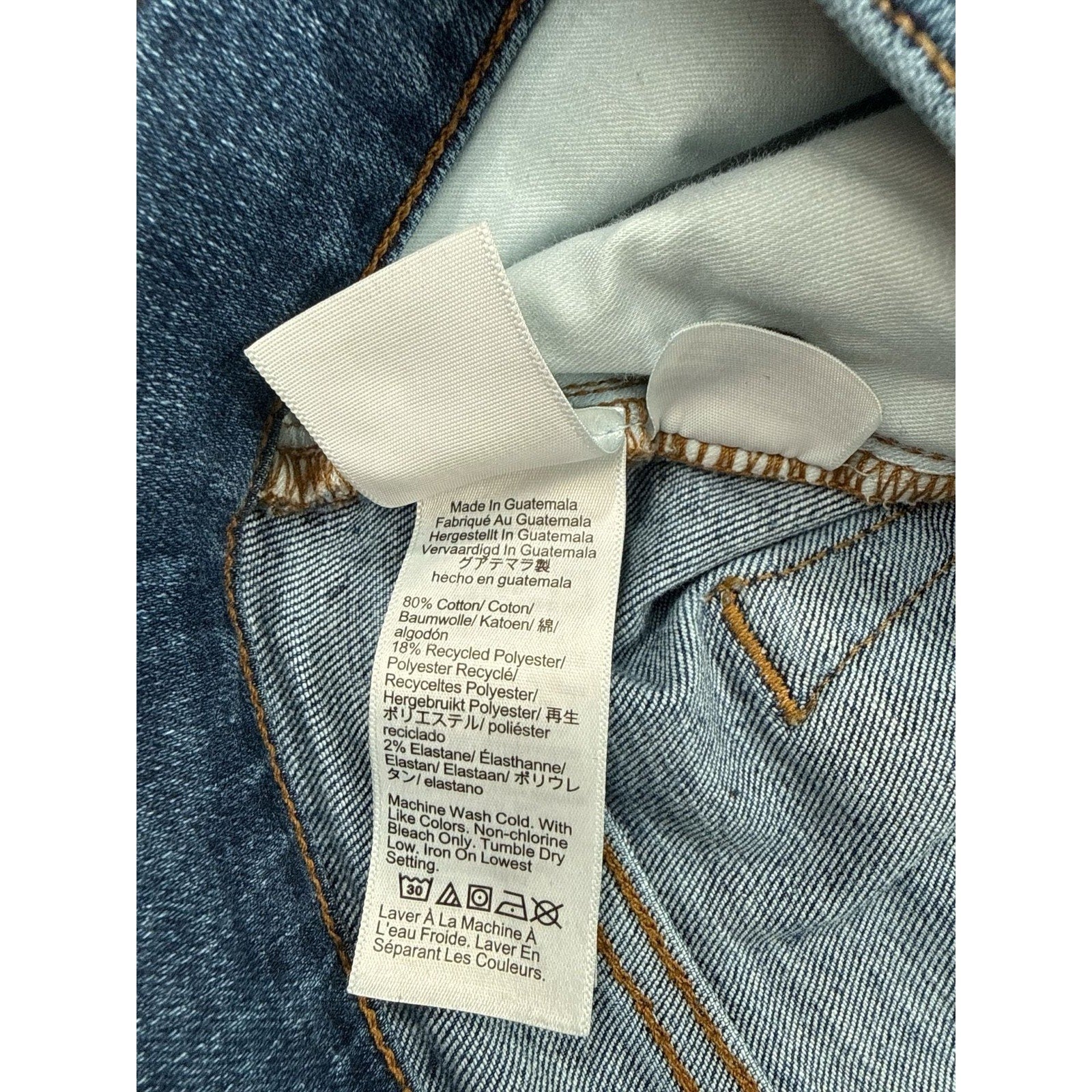 J.Crew 9" Mid-Rise Skinny Jeans in Indigo Wash with Exposed Button Fly size 30