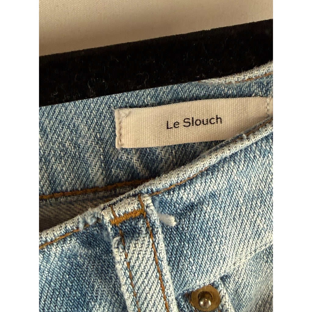 FRAME Denim Le Slouch Distressed Button Fly Light Wash Jeans Womens Size 29
