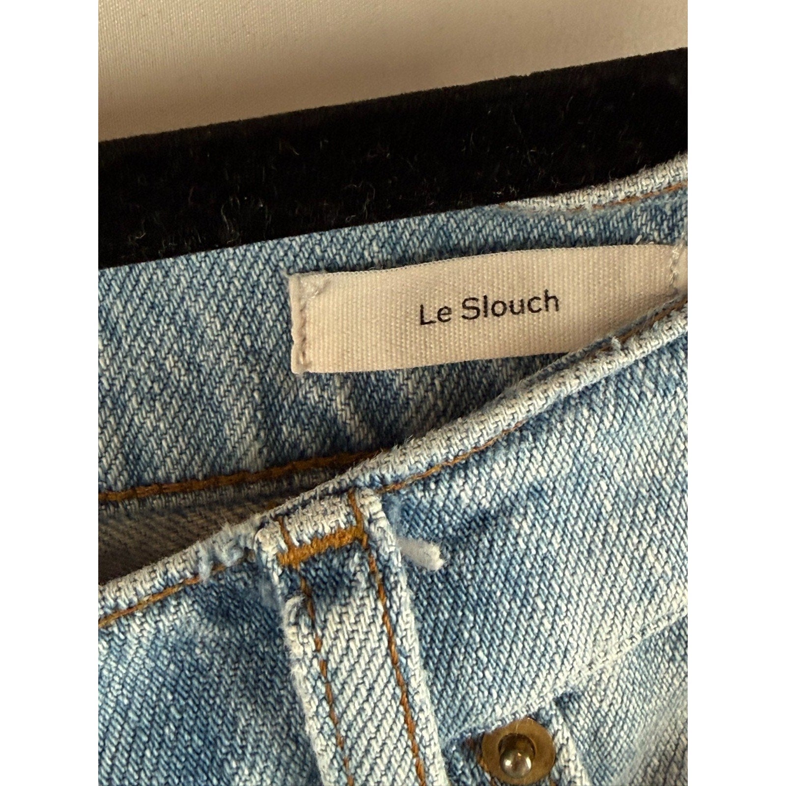 FRAME Denim Le Slouch Distressed Button Fly Light Wash Jeans Womens Size 29